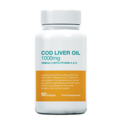 Cod Liver Oil 1000mg 90 Softgel